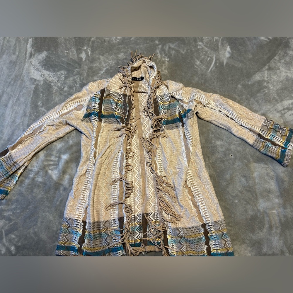 Zozo Patterned Multi Colour Cardigan size XL